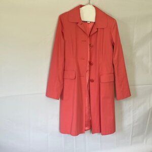 Talbots Light weight Raincoat, Size small, Coral color